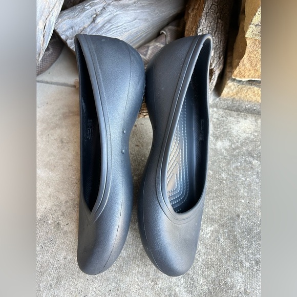 CROCS Brooklyn black Iconic Comfort ballerina style shoe Sz-W8.  A - Picture 4 of 9